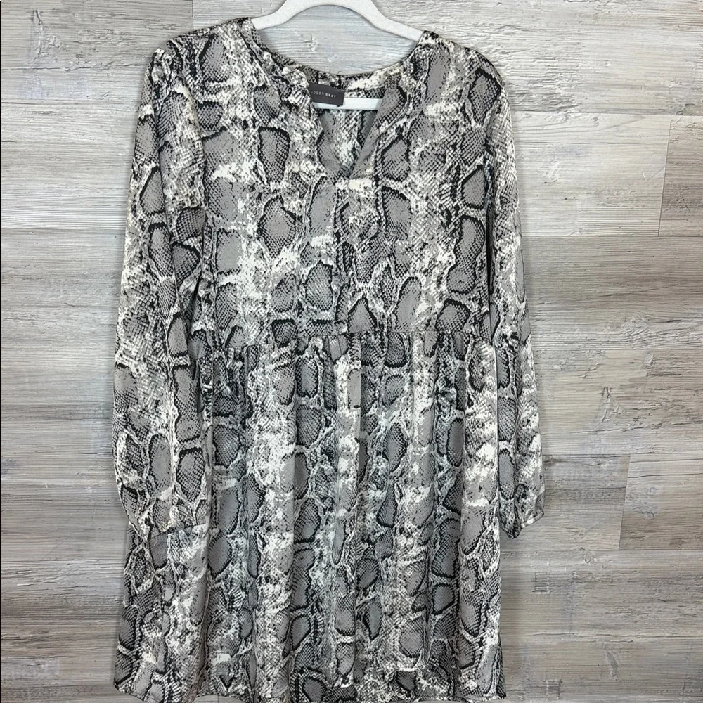 hudson grey dress Hudson Gray Midi Dress L (12-14) New